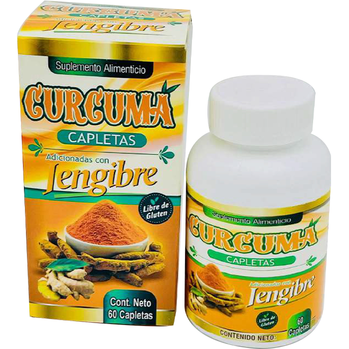 CAPLETAS DE CÚRCUMA CON JENGIBRE