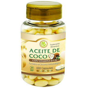 Cápsulas de Aceite de Coco con vitaminda DK